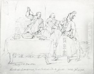 Carl Carlsson Gyllenhielm och Jacob Pontusson De la Gardie i polska fangelset by Johan Holmbergsson