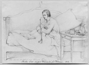 Skalden Karl August Nicander, pa Ekhamn by Alexander Wetterling