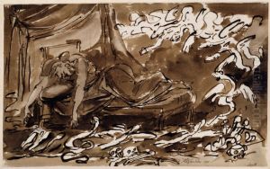 Plagsam drom. Blad 3 i Melankolisviten by Johan Tobias Sergel