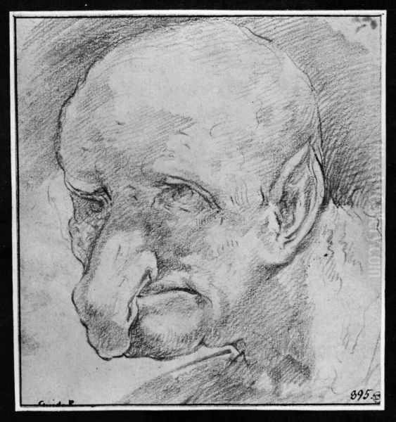 Head of a man, caricature - view 1