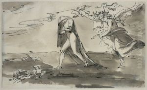 Grufveligen plagad. Blad 5 i Melankolisviten by Johan Tobias Sergel