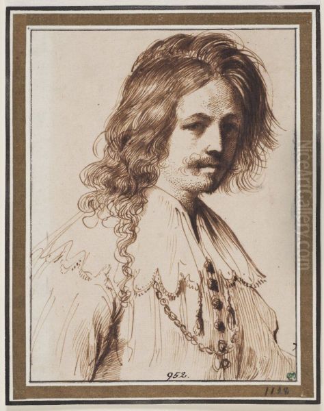 Young Man Wearing a Necklace - view 1