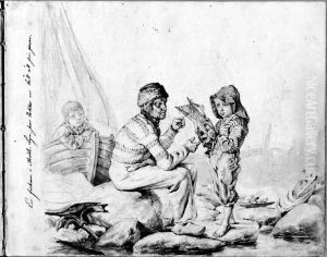 Claes Efraim Gunther, justitiestatsminister. Skissbok "Nagra af mina samtida bekanta" by Fritz Von Dardel