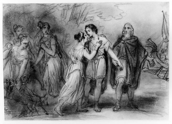 Aeneas historia. Telemachus och Encharis avsked - view 1