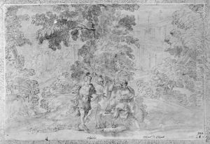 Landscape with Rinaldo implored by two soldiers Landscape with Rinaldo implored by two soldiers