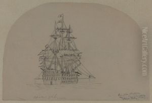 Et stort Skib, 1855 by Holger Roed
