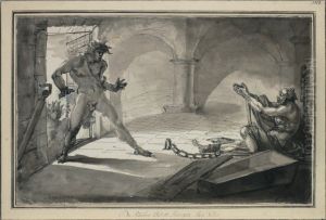 Die Rauber, Act III, scen XVI. Mein Vater by Johan Tobias Sergel