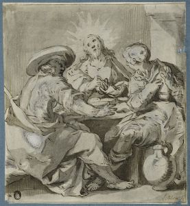 Kristus i Emmaus by Abraham Bloemaert