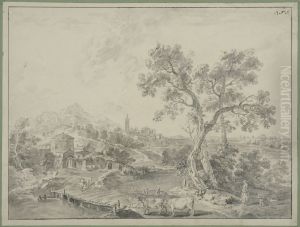 Italienskt landskap by Jan Wijnants
