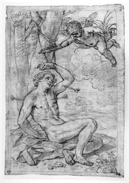 St. Sebastian crowned by an angel - view 1