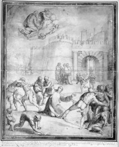 The stoning of St. Stephen by Marcello Venusti