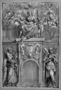 Study for a frontispiece? by Francesco Brizio
