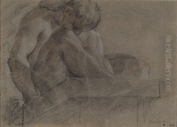 Study of a Crouching Man - view 1
