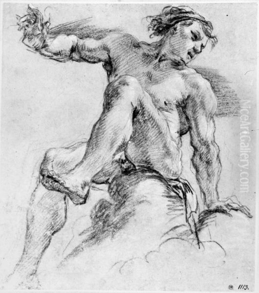 Study of a Seated Man - view 1