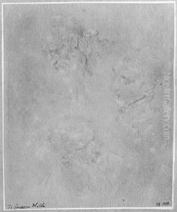 Study of three male heads