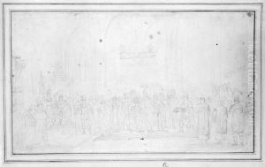 Drottning Desiderias kroning i Storkyrkan den 21 augusti 1829 by Fredric Westin