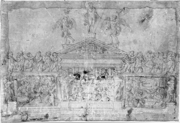 Study for the facade of San Lorenzo, or study for the upper section of the tomb of Clement VII - view 1