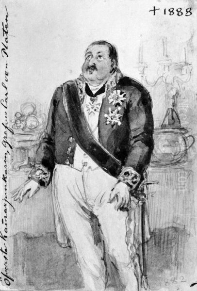Greve Carl von Platen, overstekammarherre. Skissbok "Nagra af mina samtida bekanta" - view 1