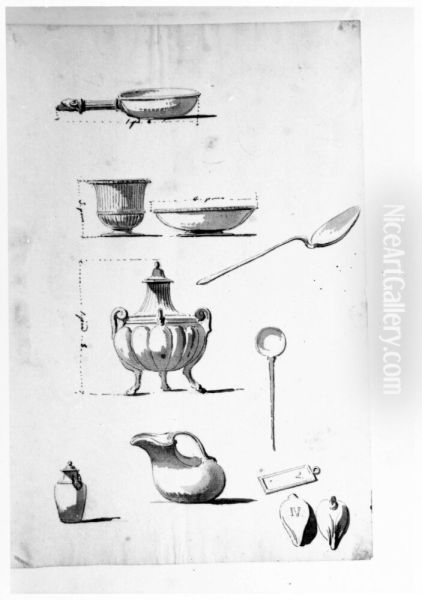 Antika skedar, skalar lampor mm - view 1