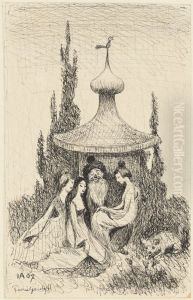 Familjeidyll by Ivar Arosenius