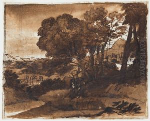 Landscape with Three Figures by Claude Lorrain (Claude Gellee)