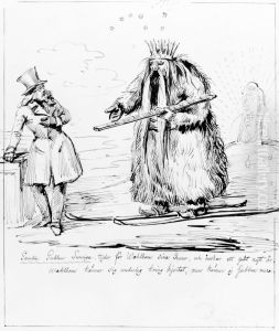 Gamle gubben Swerige tyder sina runor for Wahlbom by Carl Wahlbom