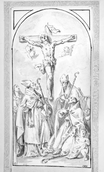 Christ Crucified with Four Saints - view 1