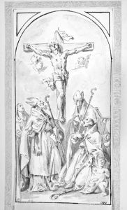 Christ Crucified with Four Saints by Gaspare Diziani