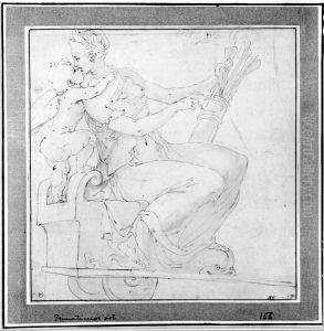 Venus och Cupido i triumfvagn