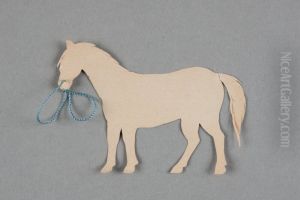 Horse with halter made of string [one of 36 figures]