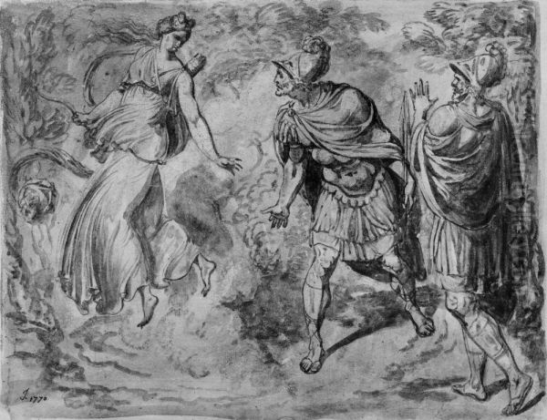 Aeneas and Achates Meet Diana - view 1