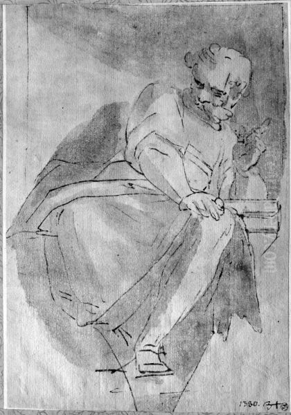 Prophet Sitting (for a Spandrel) - view 1