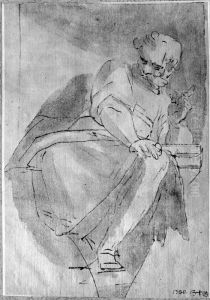 Prophet Sitting (for a Spandrel)