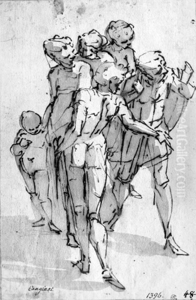 Preliminary Study for the Left Part of the Ceiling Fresco in S. Matteo, Genoa - view 1