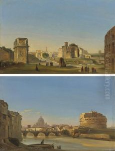 View Of The Tiber With Castel Sant' Angelo