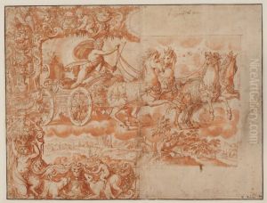 Phaeton driving the Quadriga by Alessandro Allori