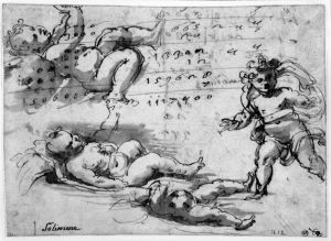 Three studies for the Christ Child and a putto Three studies for the Christ Child and a putto