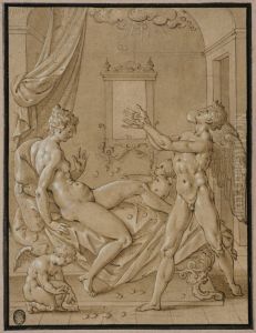 Danae och guldregnet by Bartholomeus Spranger