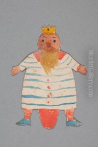 King (one of seven cut-out dolls belonging to "Kattresan") by Ivar Arosenius