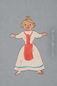 Queen? (one of seven cut-out dolls belonging to "Kattresan") by Ivar Arosenius