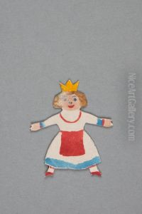 Queen? (one of seven cut-out dolls belonging to "Kattresan") by Ivar Arosenius