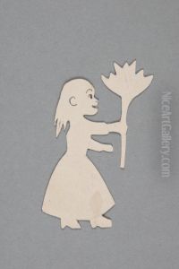Girl (one of seven cut-out dolls belonging to "Kattresan") by Ivar Arosenius