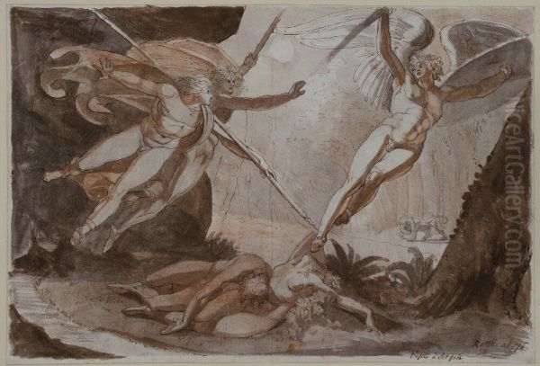 Satan Touched by Ithuriel's Spear - view 1