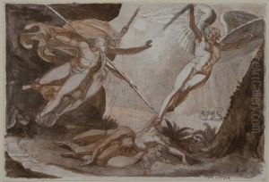 Satan Touched by Ithuriel's Spear by Henry Fuseli