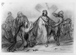 Jesus moter Maria by Octave Tassaert