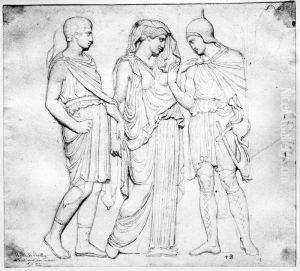 Orfeus, Eurydike och Hermes by Michel Martin Drolling