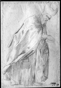 Elderly cleric by Battistello Caracciolo