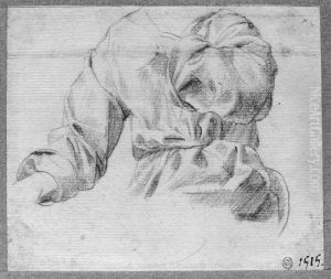 Drapery study (St. Anne) by Battistello Caracciolo