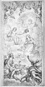 The Coronation of the Virgin with St. Johan the Baptist, King David and Moses