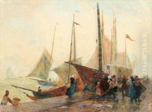 Figures On A Quayside